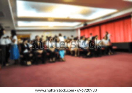Meetings for staff in the organization Small conferences in small conference rooms. Abstract photo blur