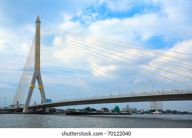 Mega bridge in Bangkok,Thailand (Rama 8 Bridge)