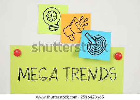 Mega Trends are shown using a text