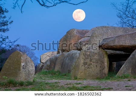 Megalith stones D50 in full moon