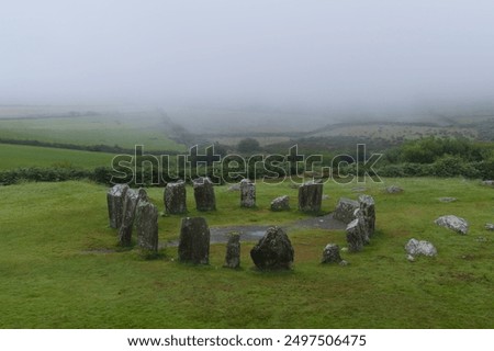 Megalithic circle of Drombeg. The Drombeg Megalithic Circle or also called 'Druid's altar' is located in County Cork in Ireland. 