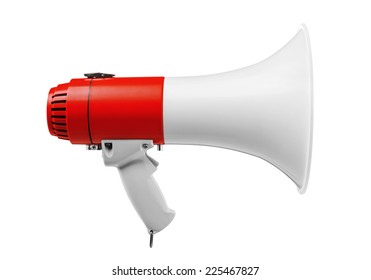 Megaphone isolated on white -Clipping Path