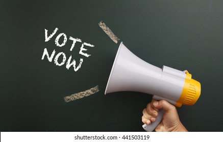 Megaphone With Text Vote Now