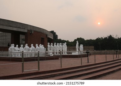 Meherpur, Bangladesh- April 30, 2022: Based On The History Of The Liberation War Of Bangladesh In 1971, The Statue Was Erected In The Historic Mujibnagar Of Meherpur District.