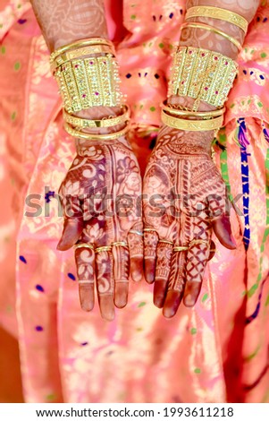 Mehndi, otherwise known as henna, is a paste associated with positive spirits and good luck.
