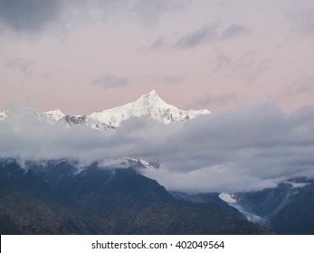 Meili snow mountain, Kawagebo peak, highest peak 6,740 meter in Yunnan, Deqen, China