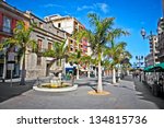  Mein street of old town Santa Cruz de Tenerife, Canary Islands, Spain.