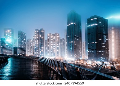 Meixi Lake City Island Spiral Observation Deck and skyscrapers in financial district, Changsha, China. - Powered by Shutterstock