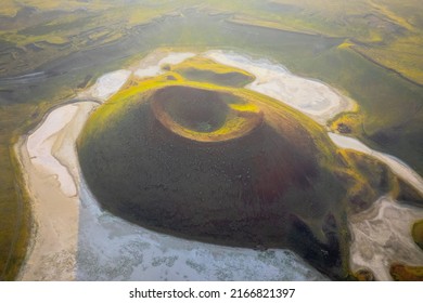 Meke Crater Lake View From Turkey During Sunrise.