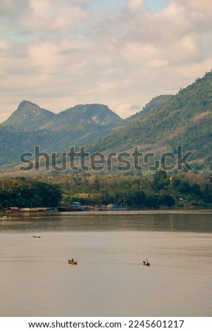 Mekong River in Asia, Laos, Cambodia close to Thailand border