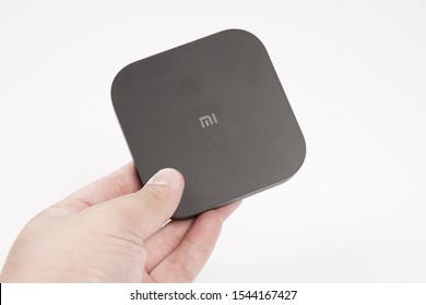 Melaka, Malaysia - Circa October ,2019: MiBox From Xiaomi Android Tv Box