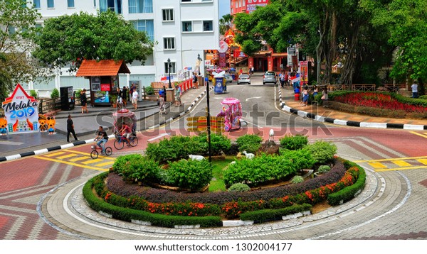 Melaka Malaysia February 2 2019 Roundabout Stock Photo Edit Now 1302004177