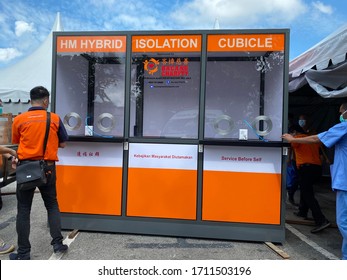 Melaka/Malaysia - April 22,2020 : Bacang Charity Donate Isolation Cubicle To Hospital Melaka To Use At Covid 19 Mass Screening Centre