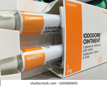 Melaka/Malaysia - June 25,2019 : Iodosorb Ointment Used In Treating Chronic Wound Present With Biofilm Or Any Local Infection Present In The Wound