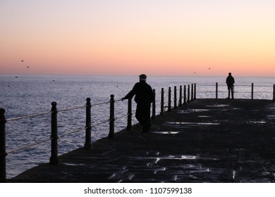 Melancolic Sunset At Sea