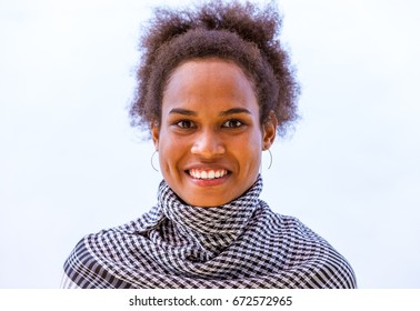 Melanesian Pacific Islander, Beautiful Girl With Afro