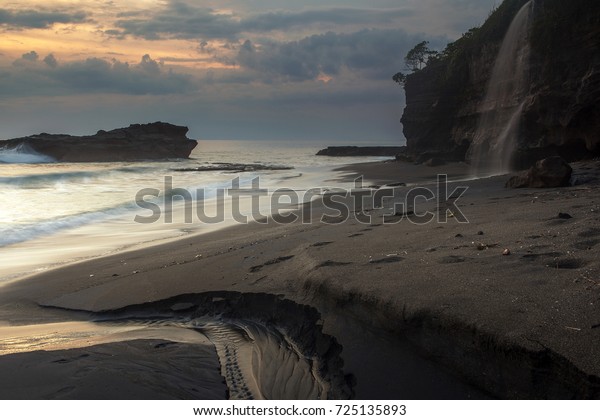 Melasti Beach Waterfall Bali Indonesia Stock Photo Edit Now