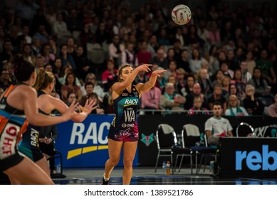 MELBOURNE, AUSTRALIA -05 MAY, 2019: Suncorp Super Netball, Melbourne 2019 Melbourne Vixens VS Giants Netball.