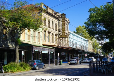 Melbourne, Australia. 20 April 2018. Streetscape of Collingwood, an trendy inner suburb of Melbourne.