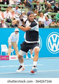 Melbourne, Australia, 2016 January 15: Feliciano Lopez Of Spain At An Exhibition And Practice Match At Kooyong Tennis Club 