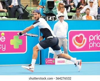 Melbourne, Australia, 2016 January 15: Feliciano Lopez Of Spain At An Exhibition And Practice Match At Kooyong Tennis Club 