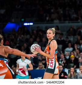 MELBOURNE, AUSTRALIA -28 JULY, 2019: Suncorp Super Netball, Melbourne 2019, Week 10, Collingwood Magpies Netball VS Giants Netball. Harten