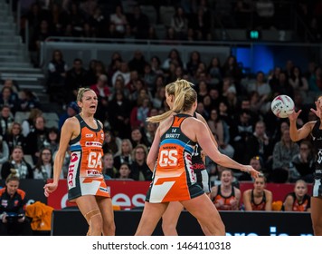 MELBOURNE, AUSTRALIA -28 JULY, 2019: Suncorp Super Netball, Melbourne 2019, Week 10, Collingwood Magpies Netball VS Giants Netball.