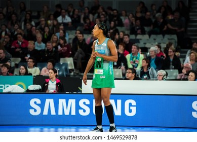 MELBOURNE, AUSTRALIA -3 AUGUST, 2019: Suncorp Super Netball, Melbourne 2019, Week 11, VIXENS Vs WEST COAST FEVER. Stacey Francis Of West Coast Fever