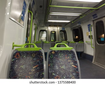 Melbourne, Australia - April 15, 2019: The View Inside Train At Victoria Railway.