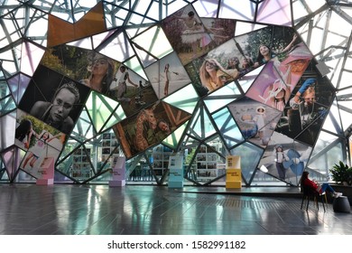 MELBOURNE, AUSTRALIA, April 2019, People At Australian Centre For Moving Images, Interior View