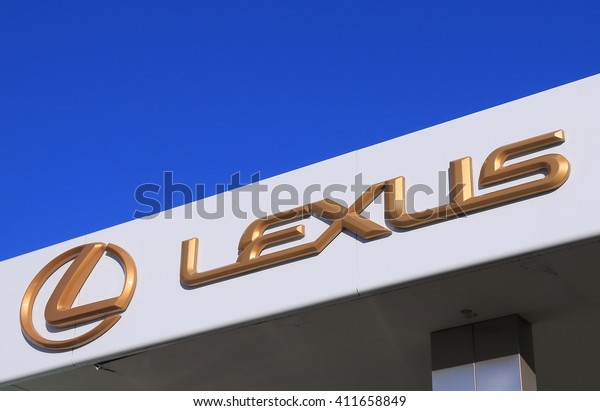 MELBOURNE\
AUSTRALIA - APRIL 24, 2016: Lexus car manufacturer.  Lexus is the\
luxury vehicle division of Japanese automaker Toyota which is\
marketed in over 70 countries\
worldwide.\
