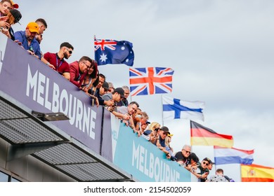 MELBOURNE, AUSTRALIA - APRIL 9: Fans And Atmosphere At The 2022 Australian Formula 1 Grand Prix On 9th April 2022