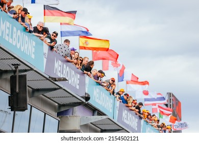 MELBOURNE, AUSTRALIA - APRIL 9: Fans And Atmosphere At The 2022 Australian Formula 1 Grand Prix On 9th April 2022