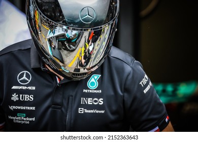 MELBOURNE, AUSTRALIA - APRIL 9: Mercedes F1 Team Mechanics Practising Pit Stops At The 2022 Australian Formula 1 Grand Prix On 9th April 2022