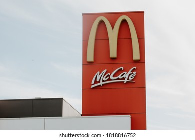 Melbourne, Australia - August 1st 2020: A McDonald's McCafe Sign