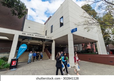 Melbourne, Australia - August 2, 2015: Exterior Of The Sir Louis Matheson Library, The Main Library At The Monash University Clayton Campus.