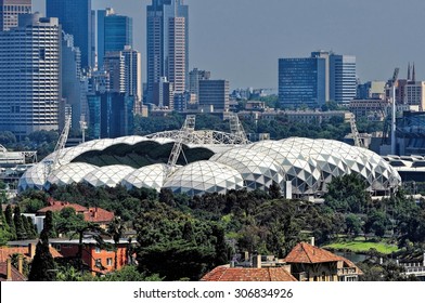 MELBOURNE, AUSTRALIA- DEC 4: The Melbourne Rectangular Stadium. Commercially Known As AAMI Park. Taken On Dec 4, 2014