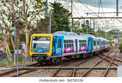 Melbourne, Australia - December 28, 2016: Melbourne Metro Train At Ringwood Station