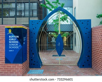 Melbourne, Australia - February 10, 2017: Ruyton Is A Private Independent School For Girls In The Leafy Eastern Suburb Of Kew.