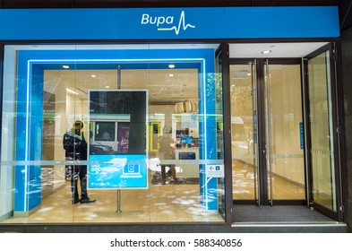 Melbourne, Australia - February 23, 2017: Bupa Is Australia's Largest Private Health Insurance Fund And Also Operates A Number Of Aged Care Facilities Throughout Australia.