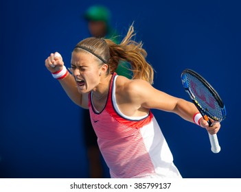 MELBOURNE, AUSTRALIA - JANUARY 14 : Maria Sakkari In Action At The 2016 Australian Open