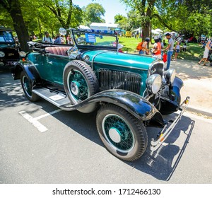 MELBOURNE, AUSTRALIA - JANUARY 26, 2019: DeSoto 1929 K  Roadster On Display At 2019 Royal Automobile Club Of Victoria Australia Day Heritage Vehicle Showcase In Kings Domain Gardens.