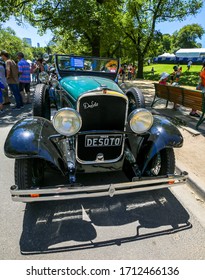 MELBOURNE, AUSTRALIA - JANUARY 26, 2019: DeSoto 1929 K  Roadster On Display At 2019 Royal Automobile Club Of Victoria Australia Day Heritage Vehicle Showcase In Kings Domain Gardens.