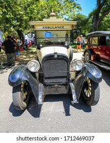 MELBOURNE, AUSTRALIA - JANUARY 26, 2019: Dodge Brothers 1926 Ambulance On Display At 2019 Royal Automobile Club Of Victoria Australia Day Heritage Vehicle Showcase In Kings Domain Gardens.