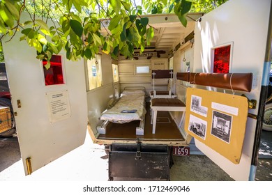 MELBOURNE, AUSTRALIA - JANUARY 26, 2019: Dodge Brothers 1926 Ambulance On Display At 2019 Royal Automobile Club Of Victoria Australia Day Heritage Vehicle Showcase In Kings Domain Gardens.