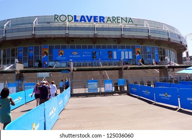 MELBOURNE, AUSTRALIA - JANUARY 29:Rod Laver arena  at Australian tennis center on January, 29,2009 in MELBOURNE, AUSTRALIA. It is the main venue for the Australian Open  tennis championship since 1988