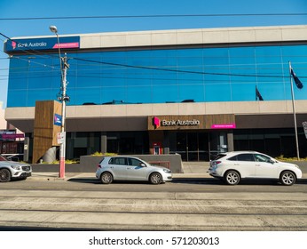 Melbourne, Australia - January 3, 2017: Bank Australia, Formerly Bankmecu And Members And Education Credit Union Is A Customer Owned Bank. This Is Its Corporate Headquarters In Kew.