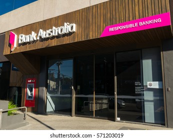 Melbourne, Australia - January 3, 2017: Bank Australia, Formerly Bankmecu And Members And Education Credit Union Is A Customer Owned Bank. This Is Its Corporate Headquarters In Kew.