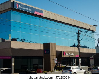 Melbourne, Australia - January 3, 2017: Bank Australia, Formerly Bankmecu And Members And Education Credit Union Is A Customer Owned Bank. This Is Its Corporate Headquarters In Kew.