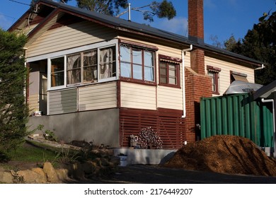 Melbourne, Australia - July 04, 2022:  A Modest Outer Suburban Family Home In Tecoma, Melbourne.